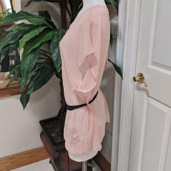 Rue 21 NWT Women's Sheer Blouse w/Tie Size Large - Picture 5 of 6